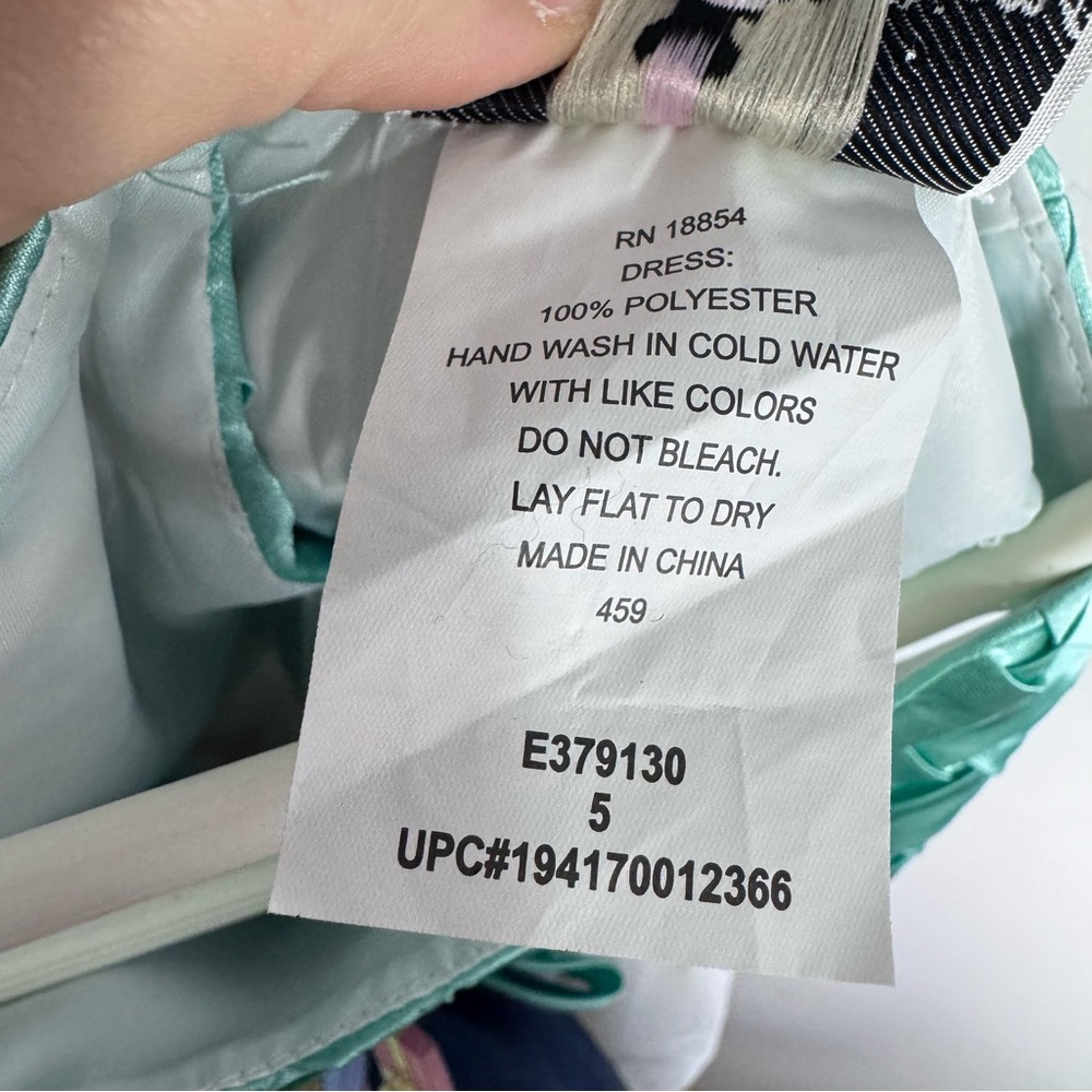 Rare Editions Girls Aqua White Party Dress Bow Tulle Easter Wedding 5 - Picture 7 of 8